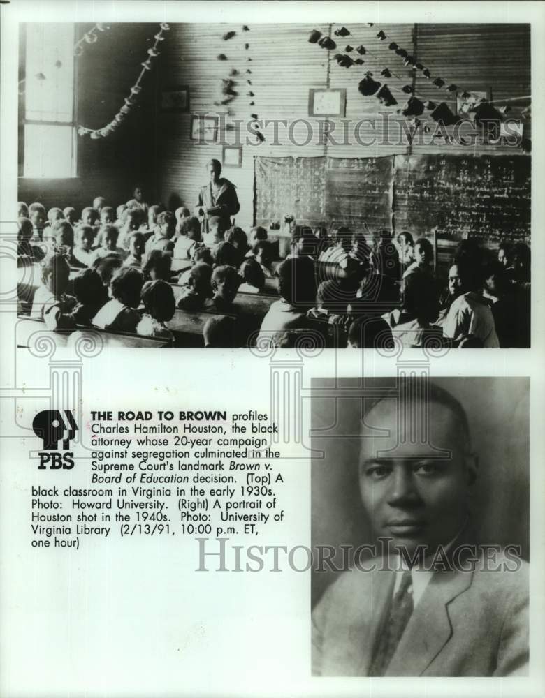 Load image into Gallery viewer, 1930 Press Photo Charles Hamilton Houston, Attorney in composite for PBS show

