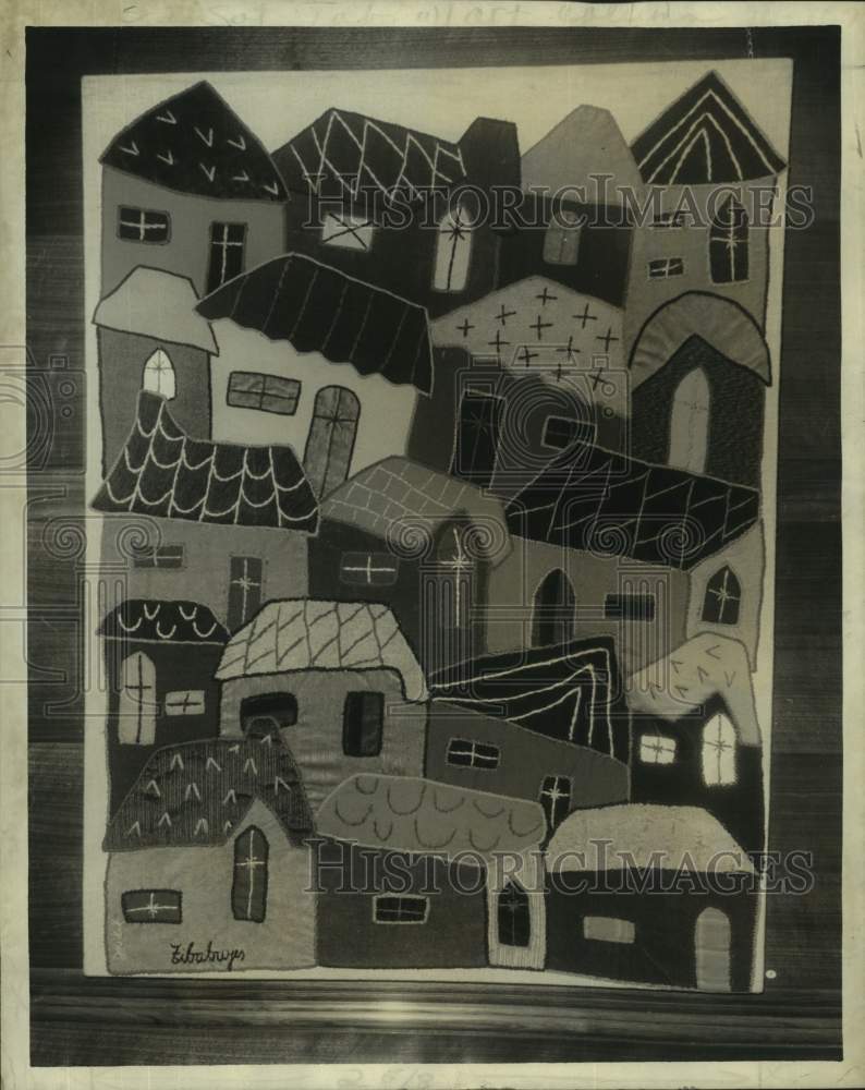 1977 Press Photo Art at Second Annual International House Primitive Art Exhibit