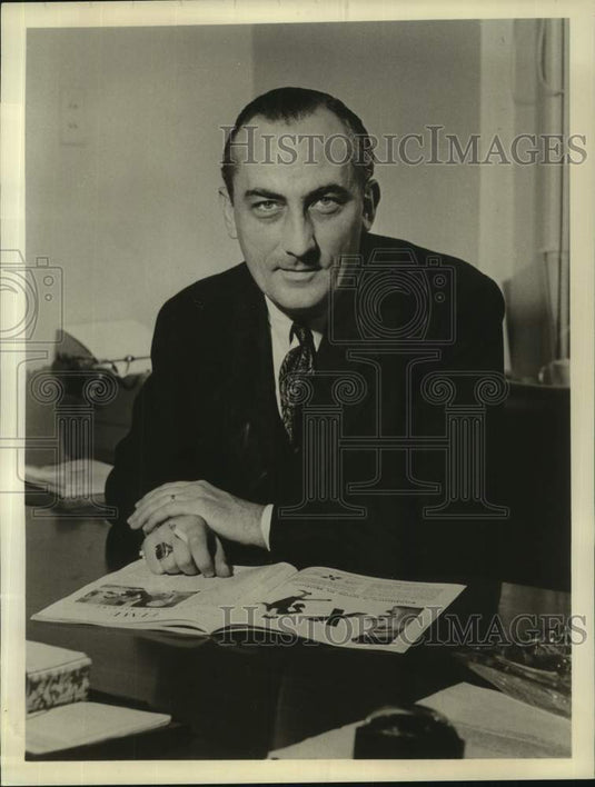 1959 Press Photo Emmet John Hughes, Author of "America the Vincible" - nop44000