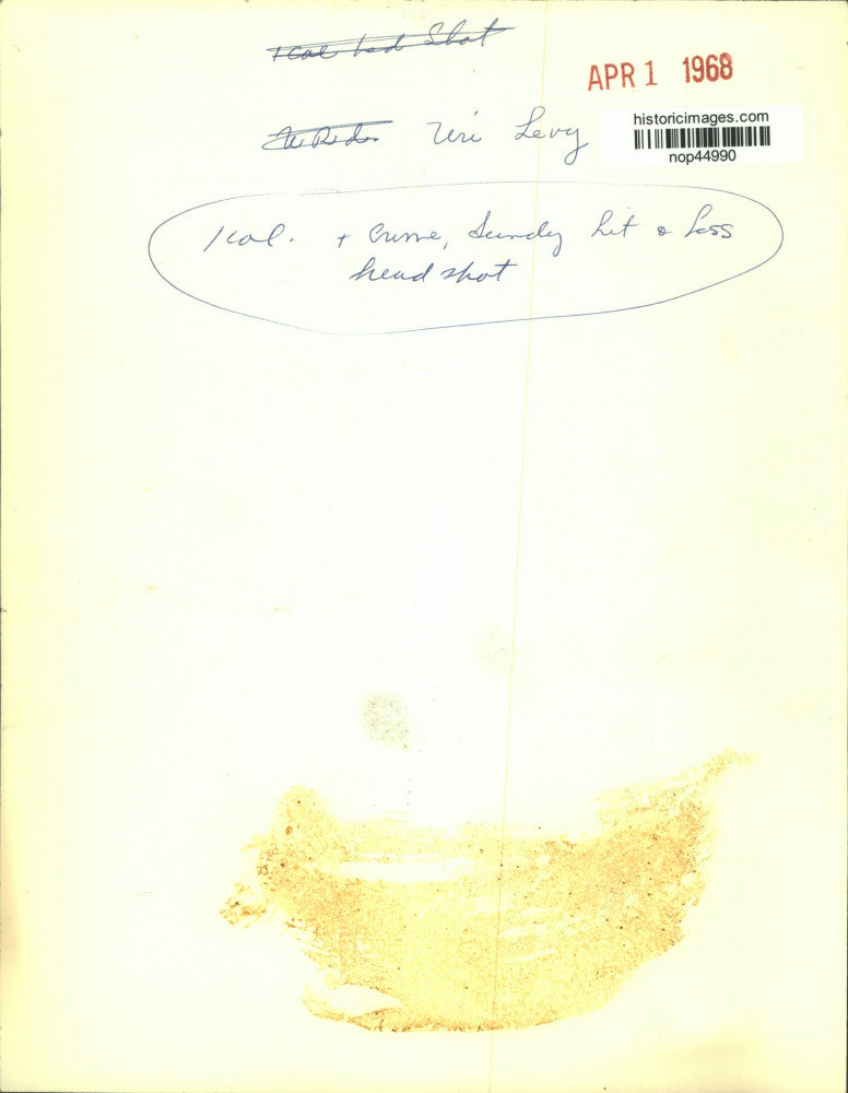 1968 Press Photo Uri Levy - nop44990