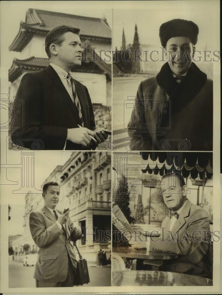 1957 Press Photo NBC news correspondents on Projection &#39;58, TV and radio special