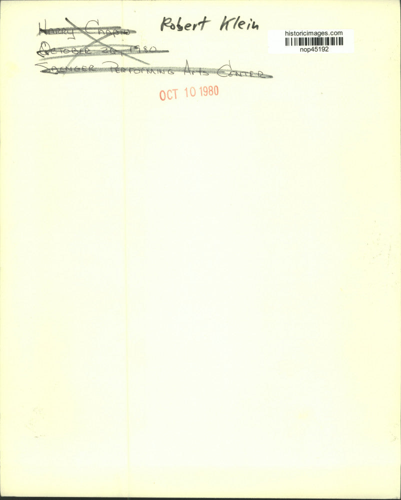 1980 Press Photo Robert Klein, American Stand-up Comedian - nop45192