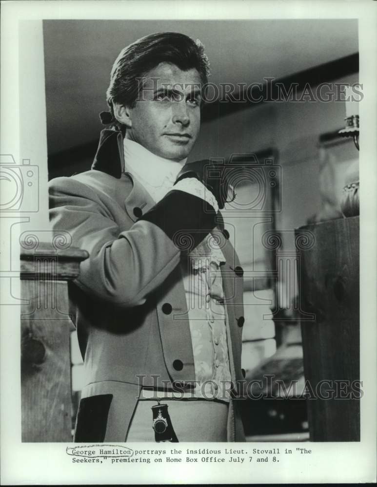 1979 Press Photo George Hamilton in scene from "The Seekers," on Home Box Office