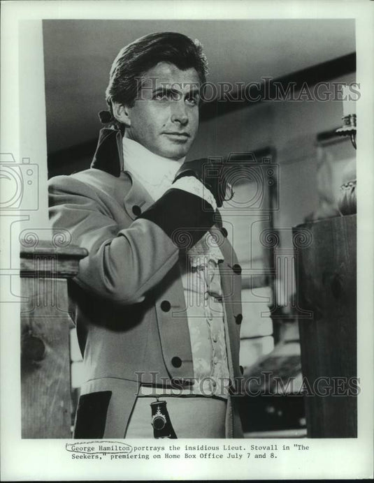1979 Press Photo George Hamilton in scene from "The Seekers," on Home Box Office