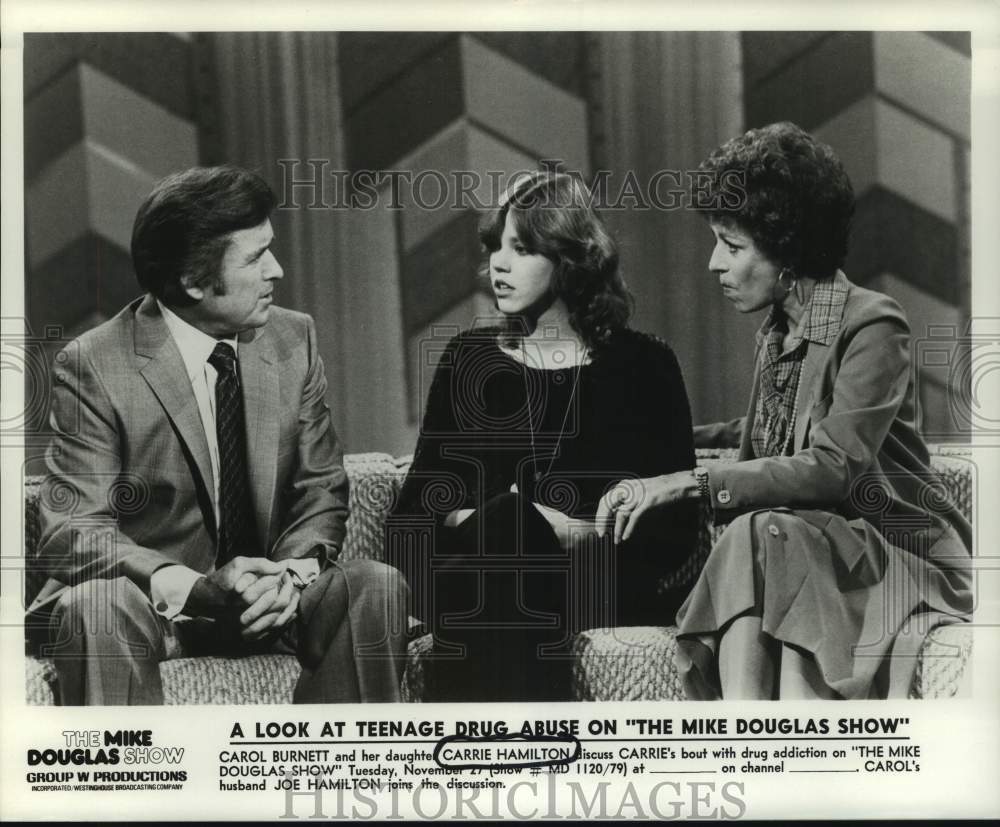 1979 Press Photo Actress Carol Burnett, Carrie Hamilton-The Mike Douglas Show