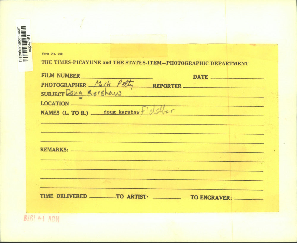 1979 Press Photo Doug Kershaw, fiddler - nop47151