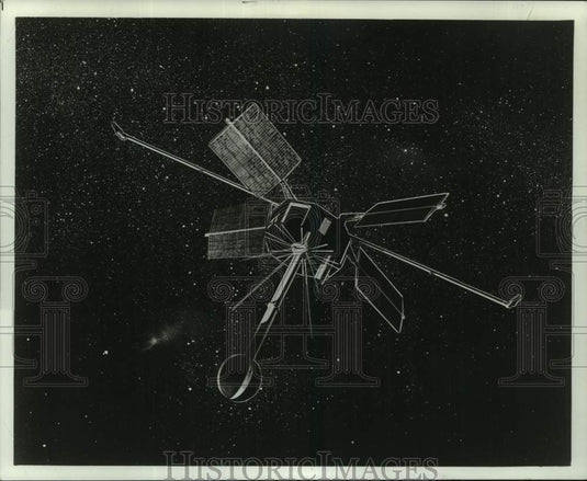 1966 Press Photo Drawing of the Interplanetary Monitoring Platform - nop48157