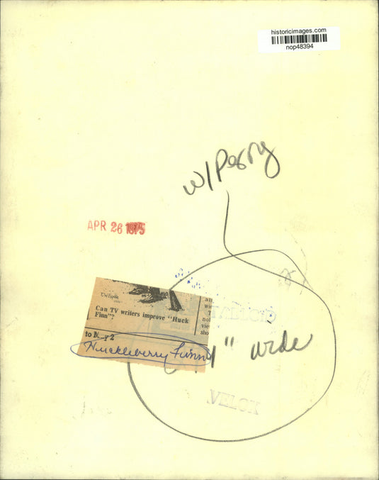 1975 Press Photo Huckleberry Finn, Drawing by E.W. Kemble - nop48394
