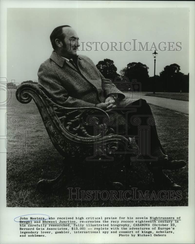 1969 Press Photo John Masters, author the novels, &quot;Nightrunners of Bengal&quot;