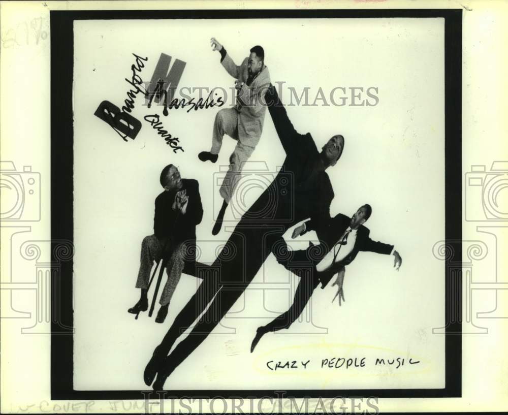 1990 Press Photo Branford Marsalis quartet in &quot;Crazy People Music.&quot; - nop48797