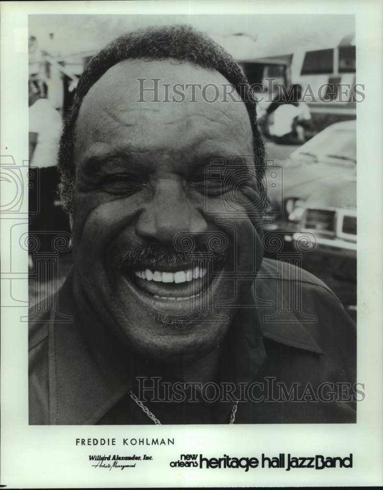 1980 Press Photo Vocalist Freddie Kohlman of New Orleans Heritage Hall Jazz Band