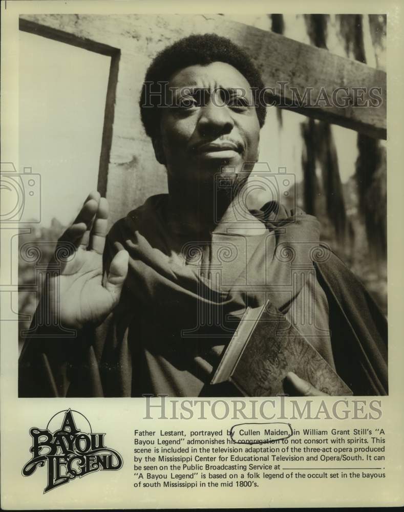 1982 Press Photo Cullen Maiden stars in "A Bayou Legend," on PBS-TV - nop49319