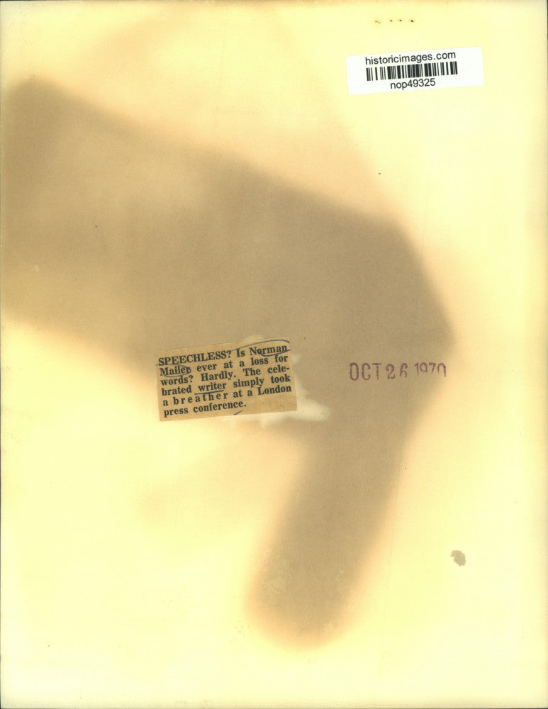 1970 Press Photo Norman Mailer, Author at London Press Conference - nop49325
