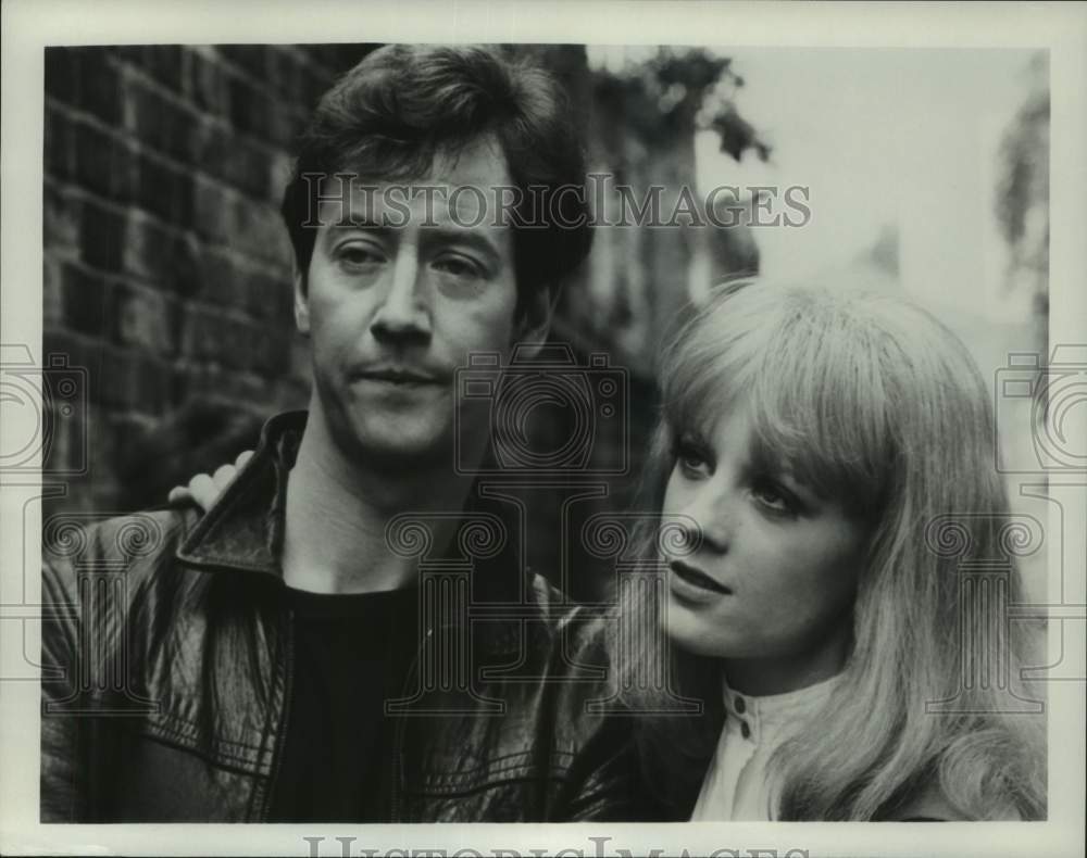 1979 Press Photo Actors Stephen Mackenna, Wendy Morgan in "Birth of the Beatles"