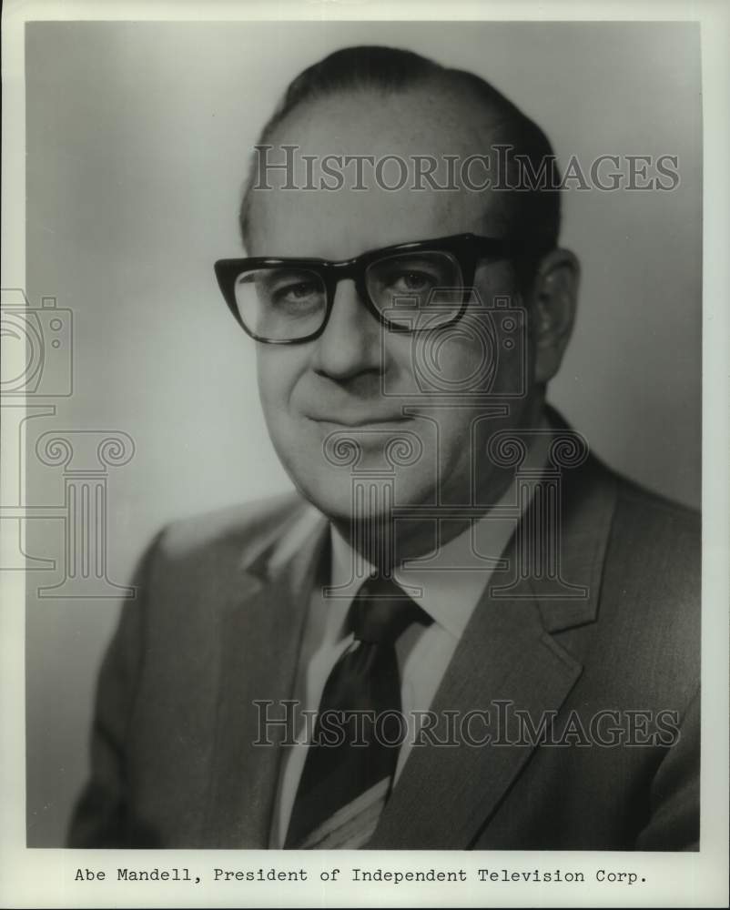 1969 Press Photo Abe Mandell, President of Independent Television Corporation