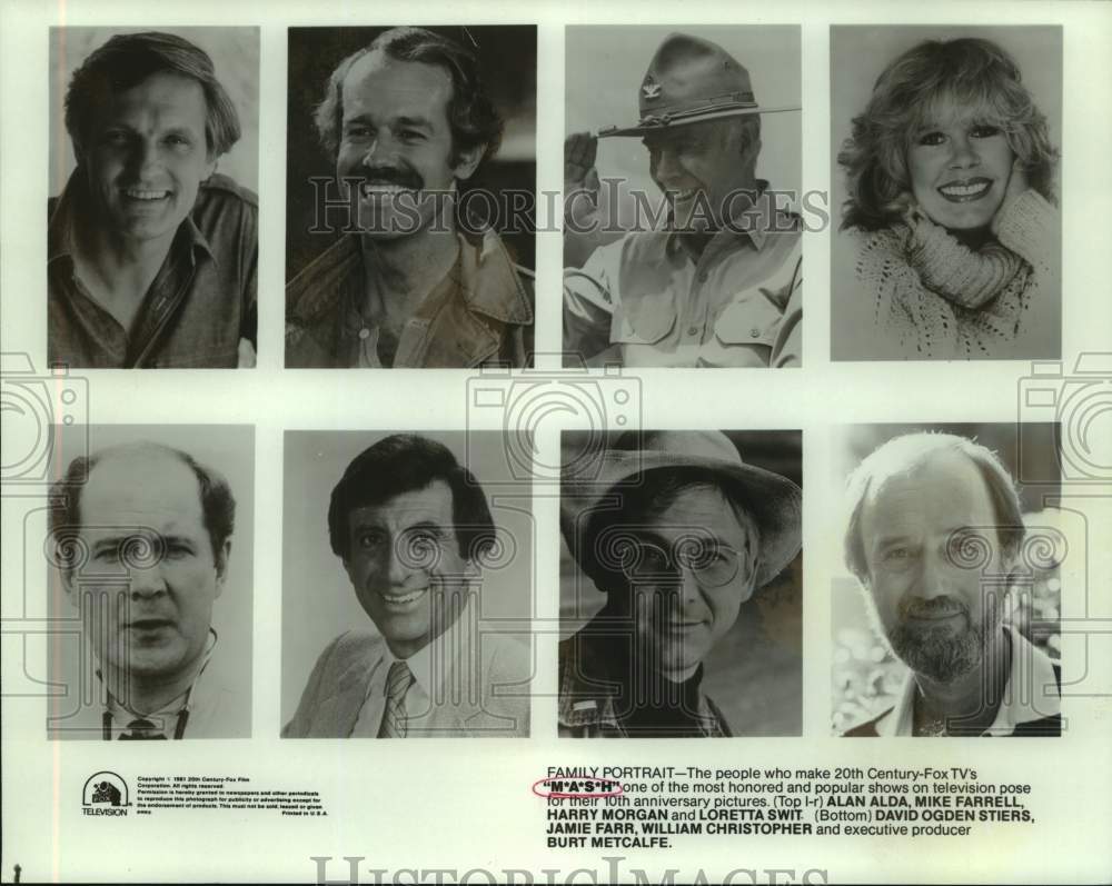 1981 Press Photo Actor Jamie Farr, co-stars in "M*A*S*H" show composite