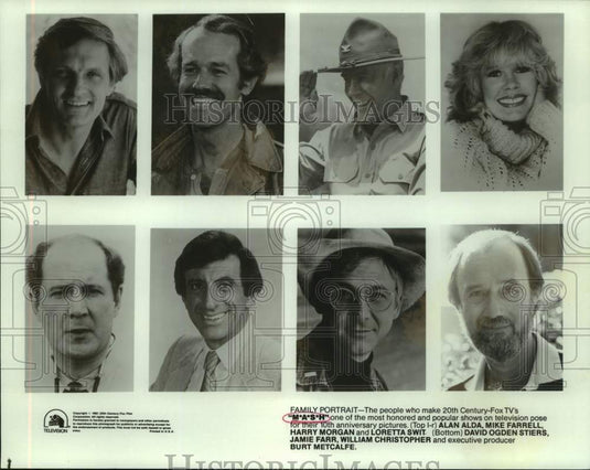 1981 Press Photo Actor Jamie Farr, co-stars in "M*A*S*H" show composite
