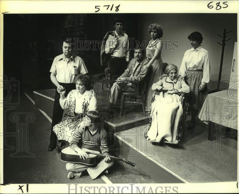 Load image into Gallery viewer, 1979 Press Photo Cast of "The Shadow Box" at Le Petit Theatre in performance
