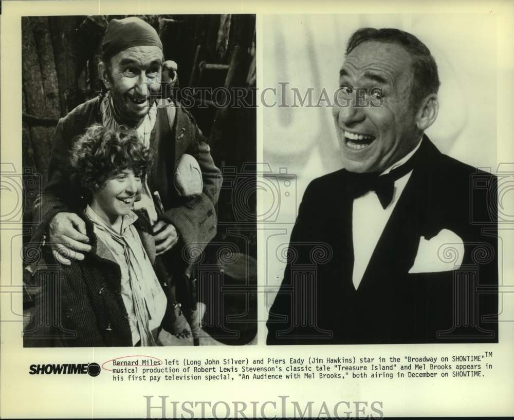 1983 Press Photo Scenes, &quot;Broadway on Showtime&quot; &amp; &quot;An Audience with Mel Brooks&quot;- Historic Images