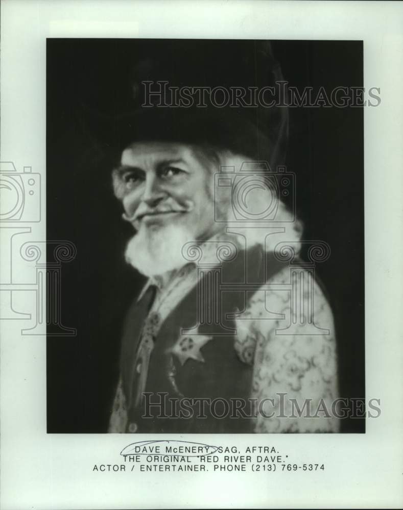 1983 Press Photo Actor, entertainer Dave McEnery, original &#39;Red River Dave.&#39;