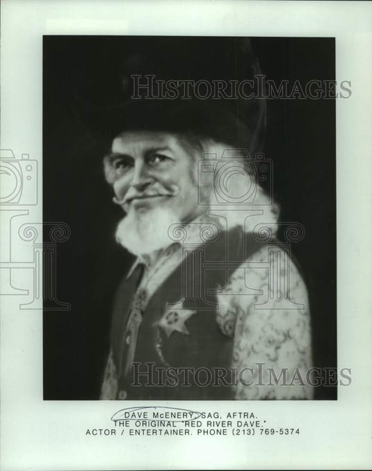 1983 Press Photo Actor, entertainer Dave McEnery, original 'Red River Dave.'