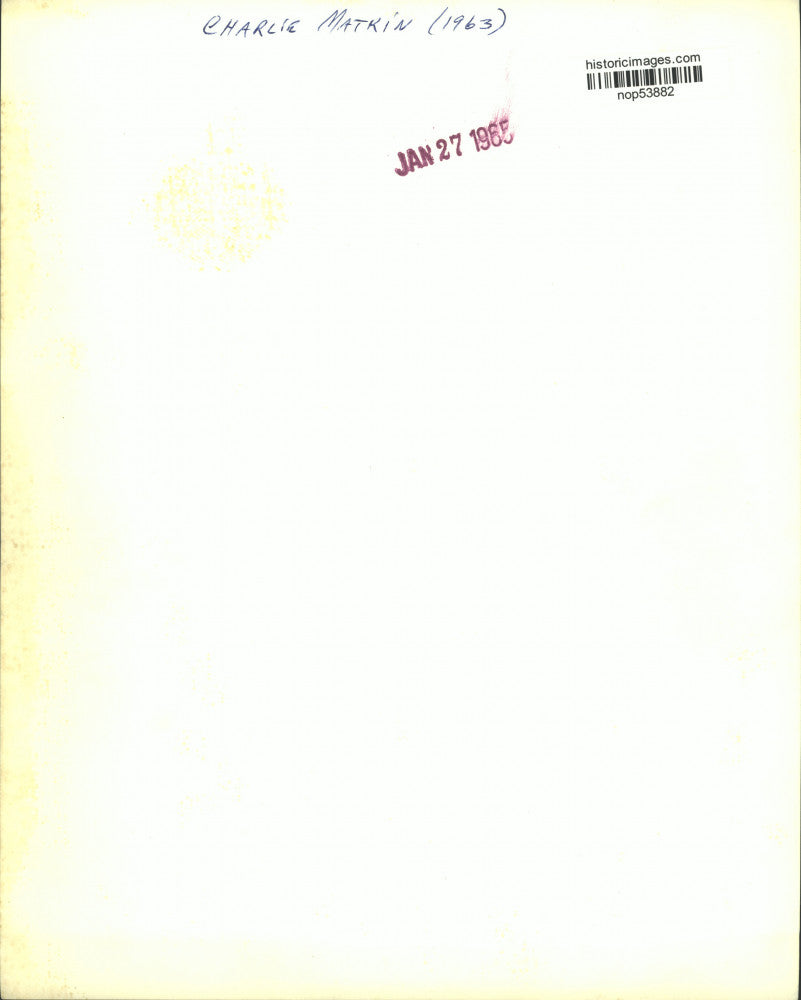 1963 Press Photo Charlie Matkin - nop53882