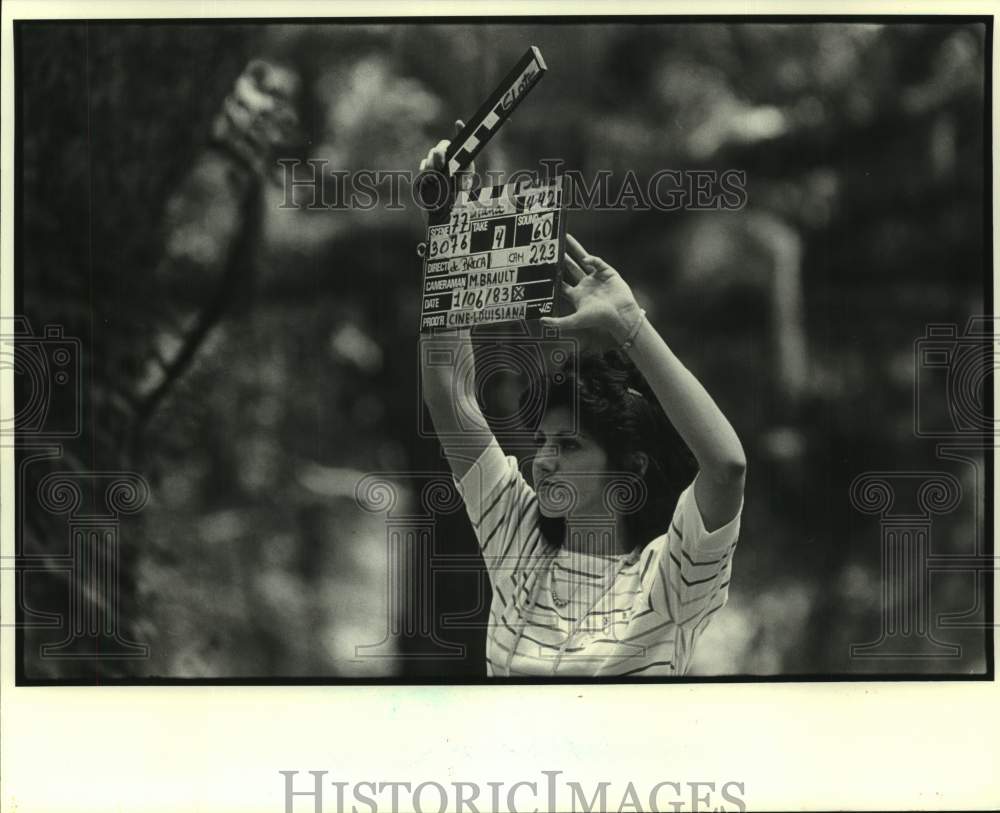 1983 Press Photo The slate snaps, a soldier screams and the Civil War rages