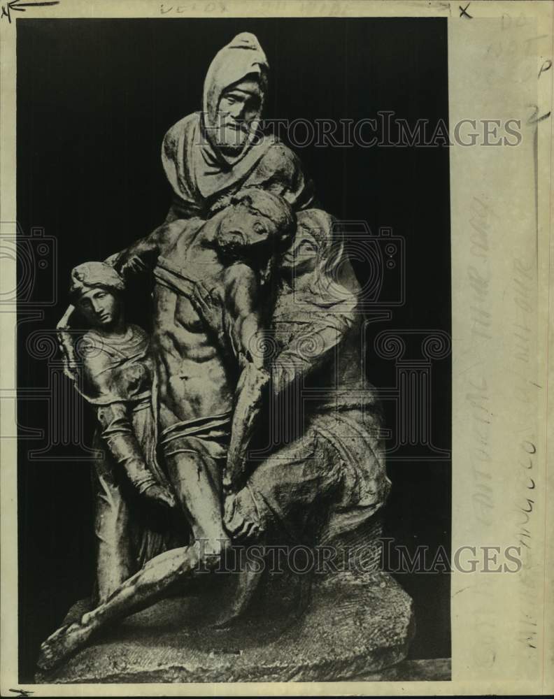 1975 Press Photo Michelangelo Sculpture - nop54681