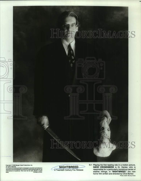 1990 Press Photo David Cronenberg is Dr. Decker in 