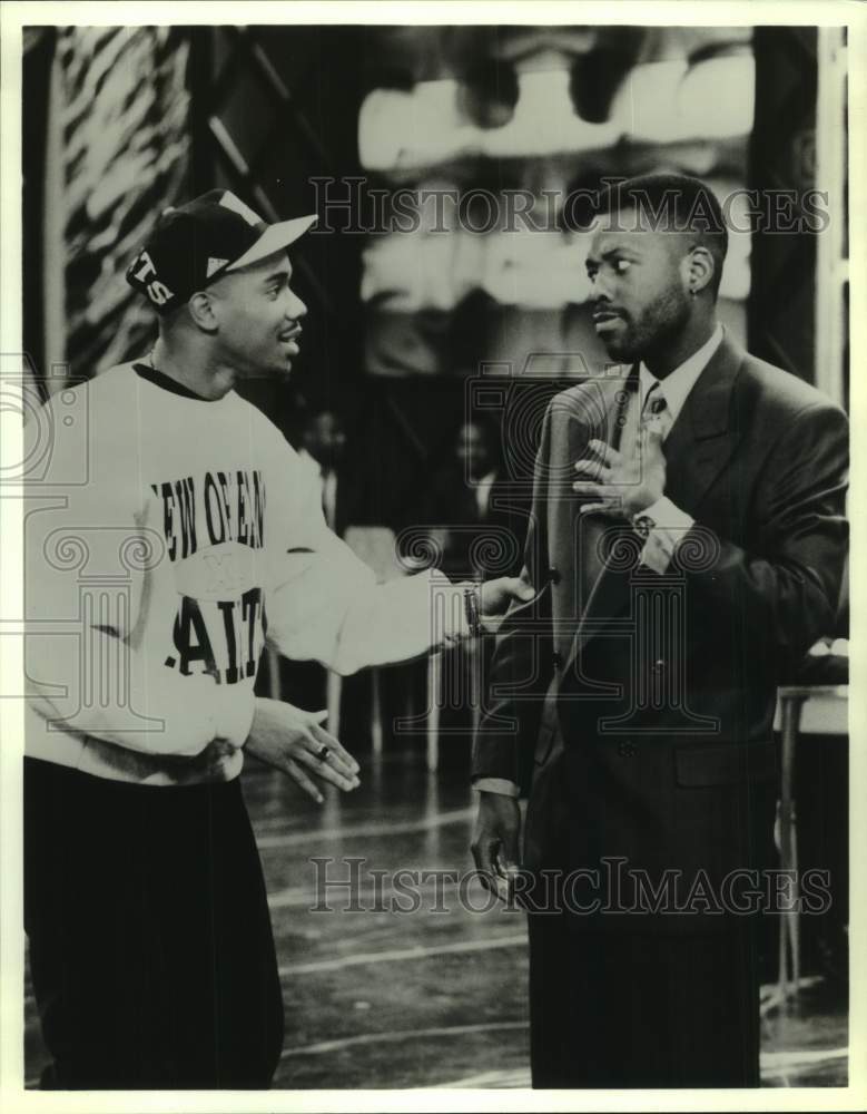 1992 Press Photo Kadeem Hardison and Duane Martin in NBC-TV&#39;s &quot;Out All Night&quot;- Historic Images