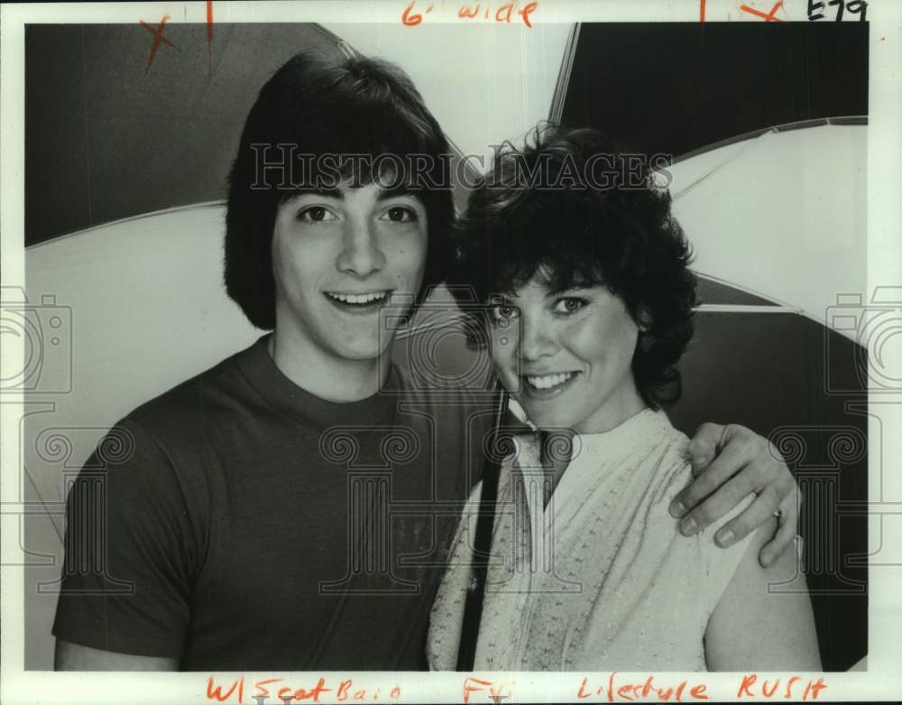 1982 Press Photo Actor Scott Baio and Erin Moran, Actress - nop57452- Historic Images