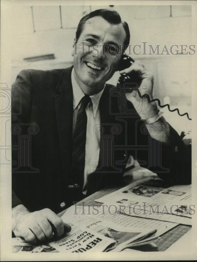 1968 Press Photo Congressman Robert Mathias, of California, on the phone