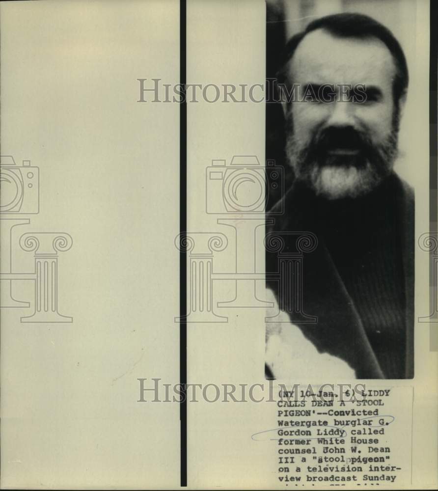 1975 Press Photo Convicted Watergate burglar G. Gordon Liddy - nop57698