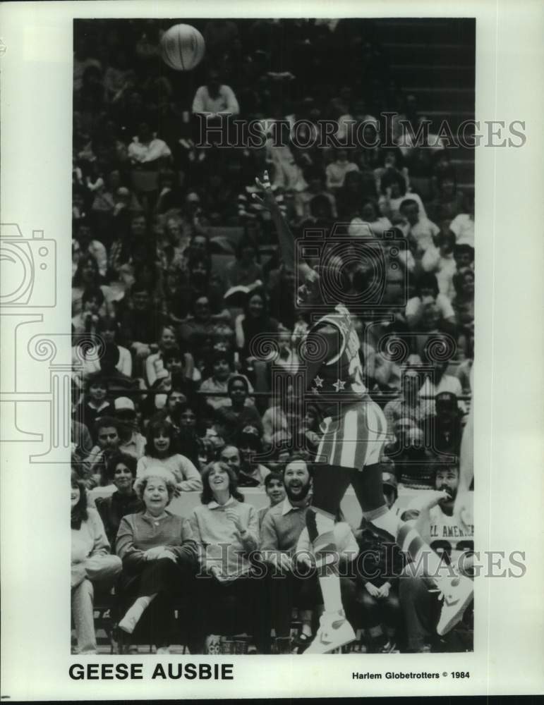 1984 Press Photo Harlem Globetrotter basketball player Geese Ausbie - nop58346- Historic Images