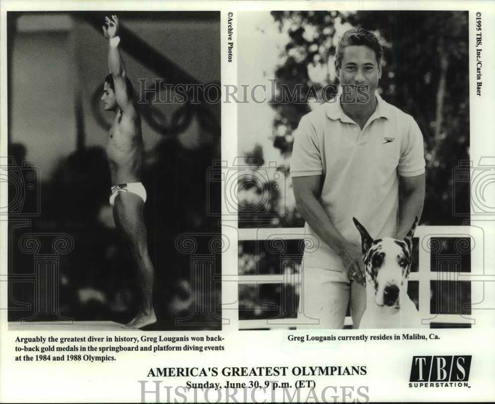 1995 Press Photo Olympic Swimmer Greg Louganis - nop58445- Historic Images