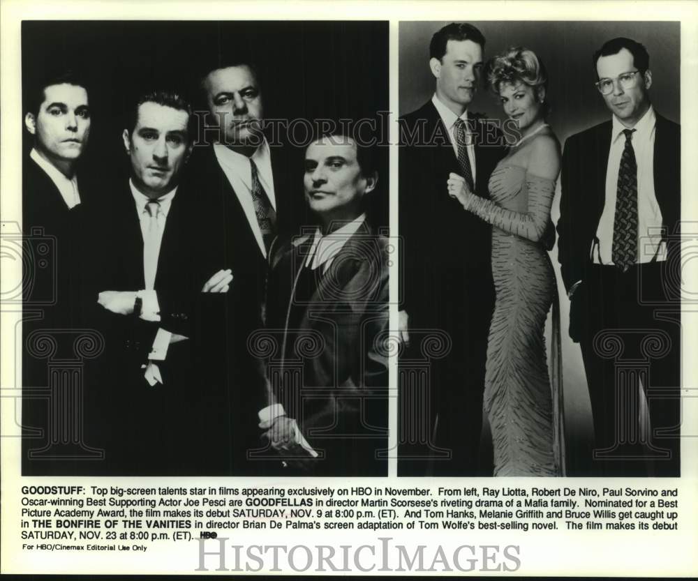 1991 Press Photo HBO's exclusive November films' stars - nop58982