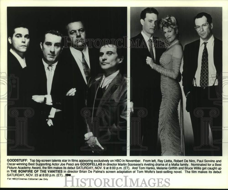 Load image into Gallery viewer, 1991 Press Photo HBO's exclusive November films' stars - nop58982
