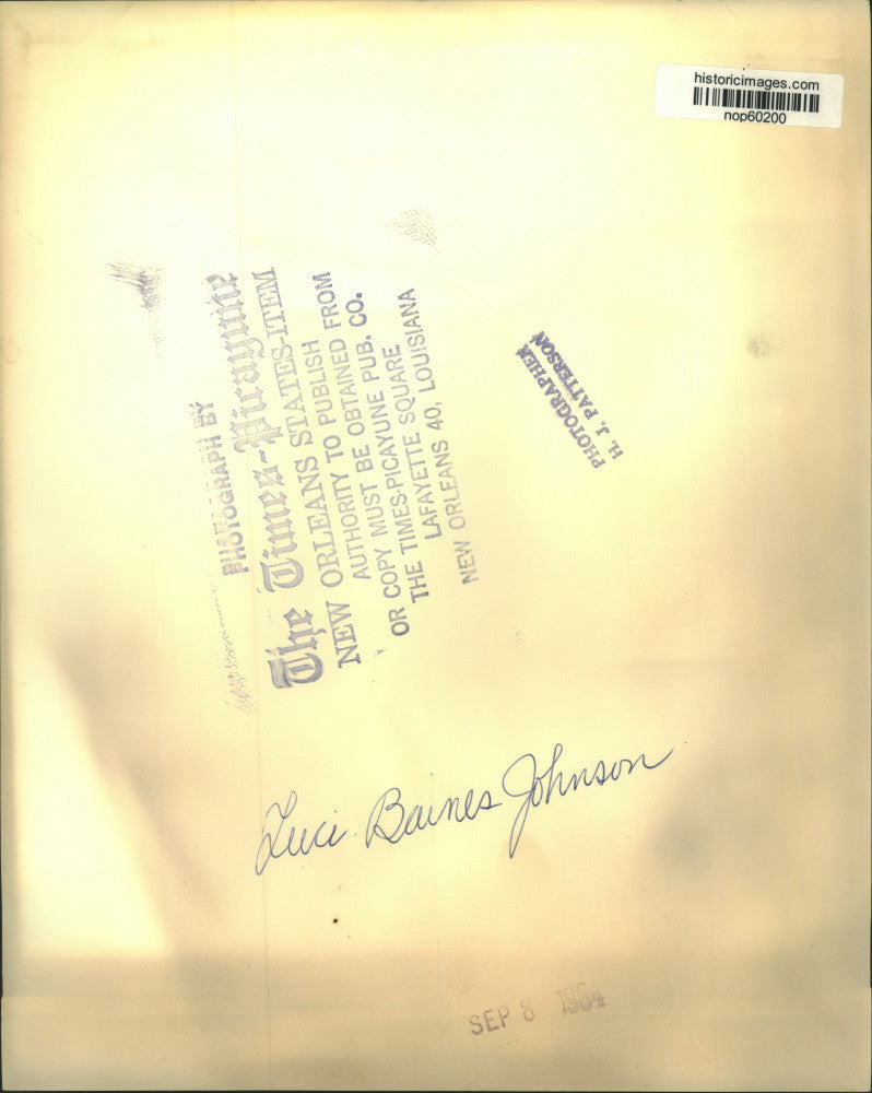 1964 Press Photo Luci Baines Johnson at a reception in New Orleans. - nop60200