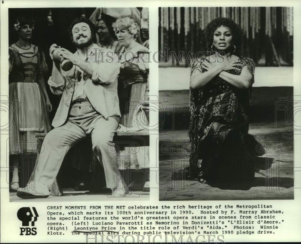 1990 Press Photo Leontyne Price and performers celebrate METS 100th anniversary