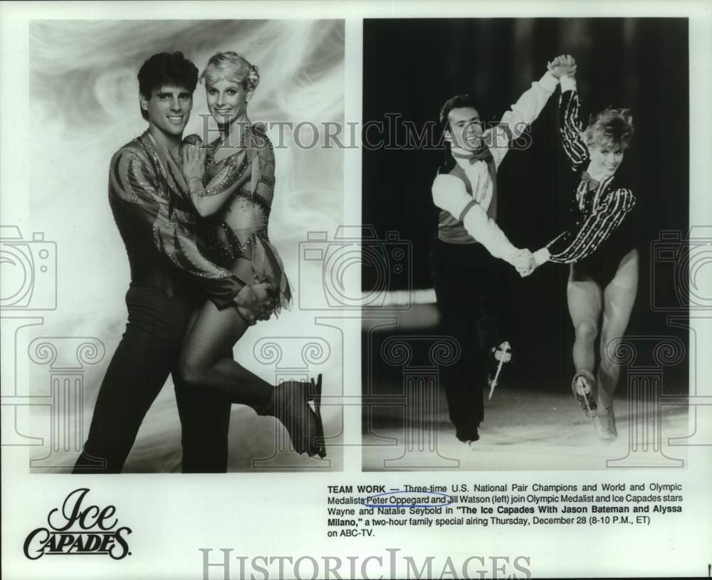 1990 Press Photo &quot;The Ice Capades With Jason Bateman and Alyssa Milano,&quot; on ABC- Historic Images