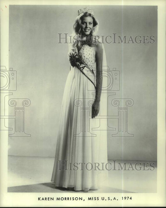 1975 Press Photo Karen Morrison, Miss U.S.A. 1974 - nop63453