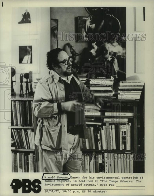 1977 Press Photo Arnold Newman, noted photographer, featured in TV special