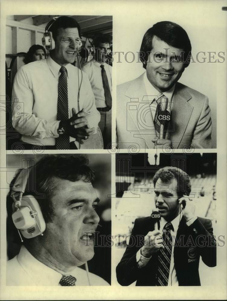 1981 Press Photo Johnny Morris, Gary Bender, Tom Brookshier &amp; Roger Staubauch.- Historic Images