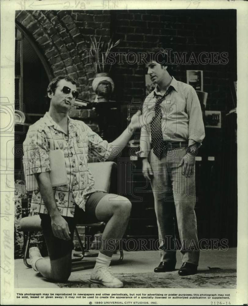 Load image into Gallery viewer, 1980 Press Photo Bill Murray and Bruno Kirby star in Where the Buffalo Roam.
