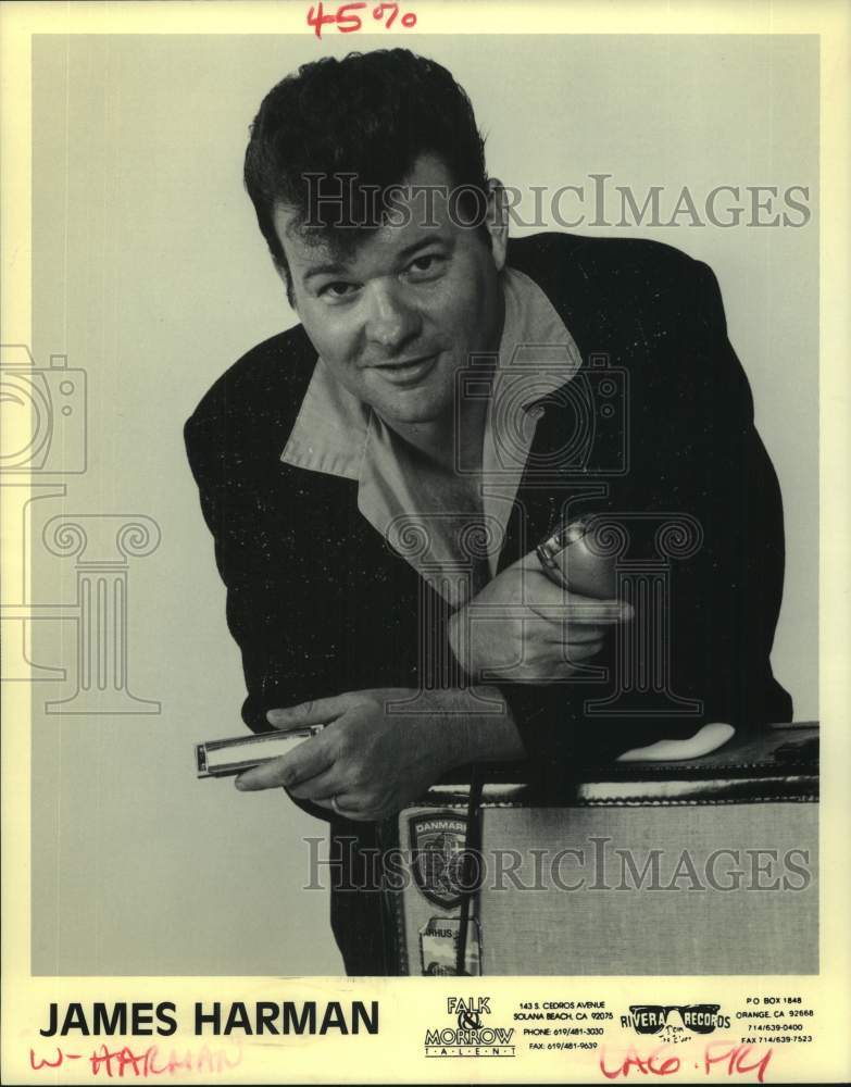 Load image into Gallery viewer, Press Photo Rivera Records recording artist James Harman - nop65025

