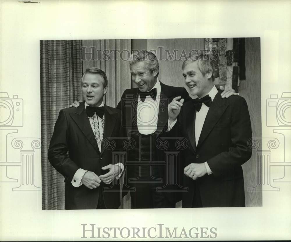 1977 Press Photo Actors Edwin Edwards, Jan Murray, Harry Connick - nop66081- Historic Images