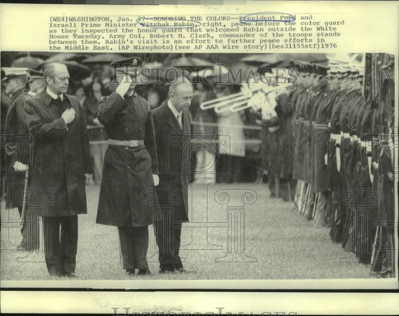 Load image into Gallery viewer, 1976 Press Photo President Ford and Israeli Prime Minister Yitzhak Rabin
