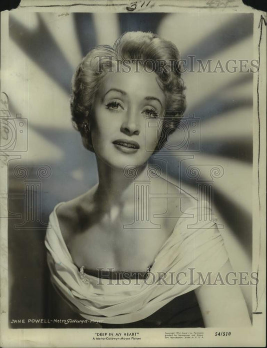 1954 Press Photo Actress Jane Powell in "Deep in my Heart" movie - nop67572