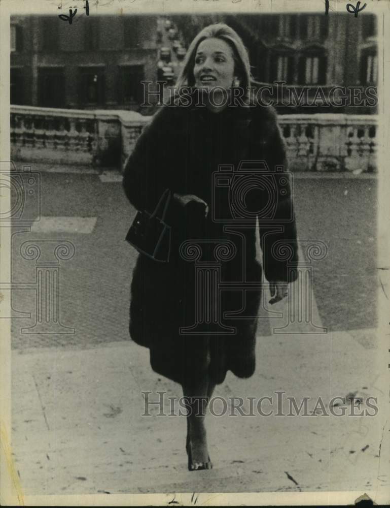 1969 Press Photo Princess Lee Radziwill, sister of Jacqueline Onassis, in Rome