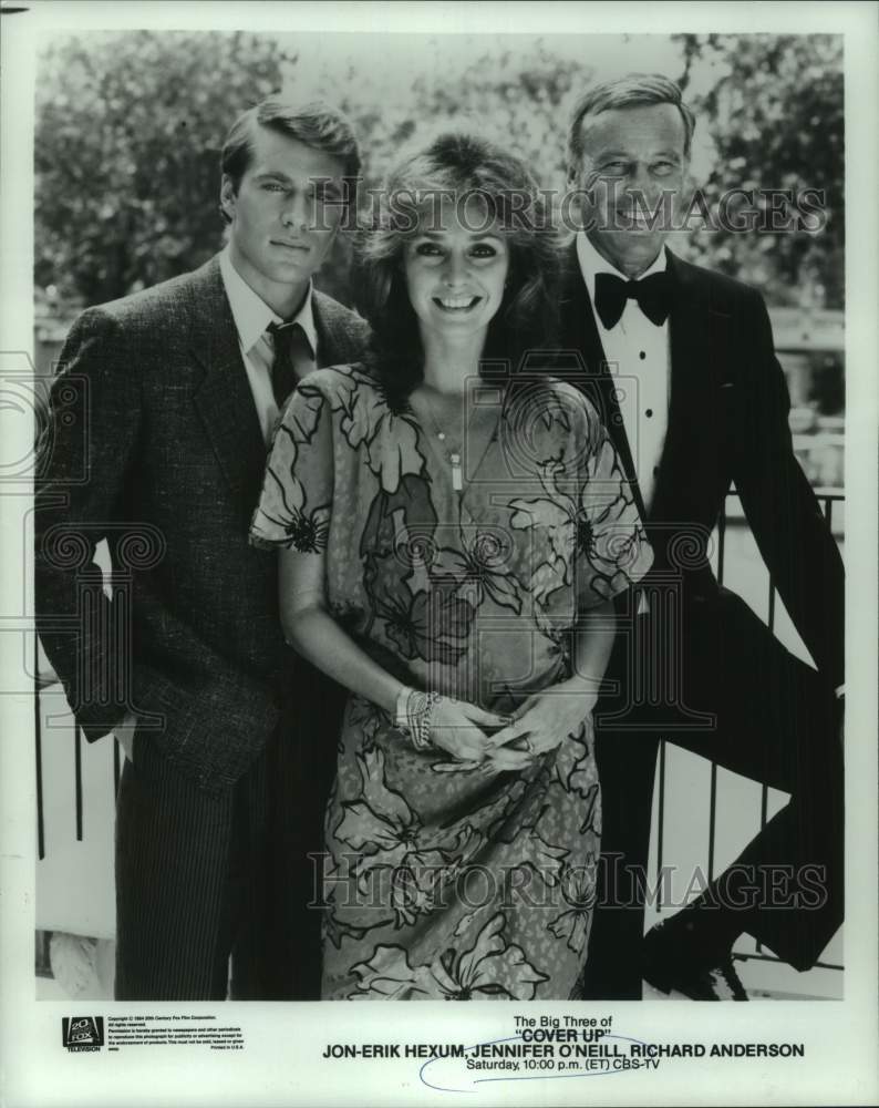 1984 Press Photo Actress Jennifer O'Neill, co-stars of "Cover Up" on CBS-TV